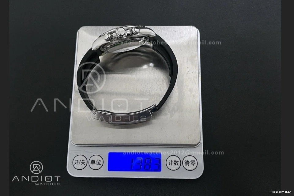 Diamonds SoftTouch Oysterflex Dial Strap Silver 816 Black (Weighted) VS4131 on 1:1 Best V2 126519 VSF Daytona Edition 1103